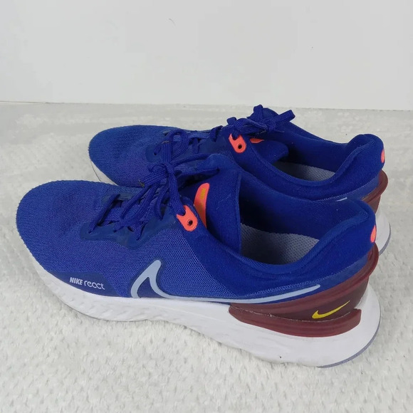 Nike React Miler 3 Shoes Mens Size 7 Blue Running Athletic Sneakers DD04-400 - Picture 4 of 10